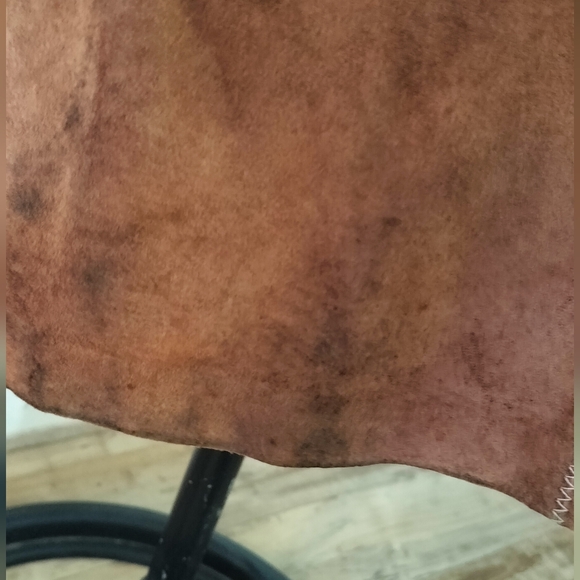 Brown Suede Long Women's Coat - Picture 5 of 7